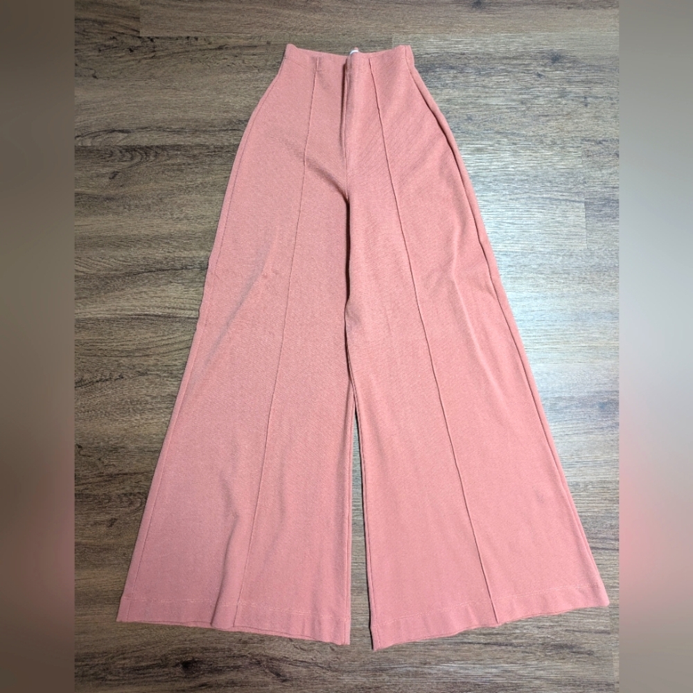 Ripley Rader Ponte Knit Wide Leg Cropped Pants, Size 1/XS, Dusky Pink